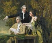 Joseph wright of derby Portrait of Rev D'Ewes Coke, his wife Hannah and Daniel Parker Coke china oil painting artist